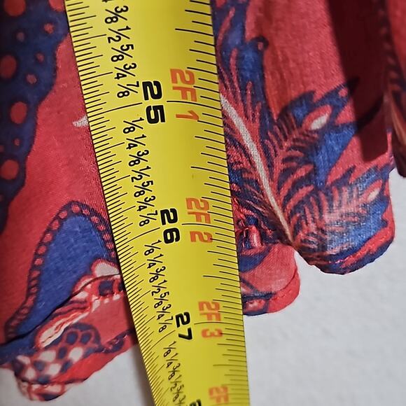 Anthropologie Maeve Abella Floral Butterfly Peplum top - Picture 7 of 8